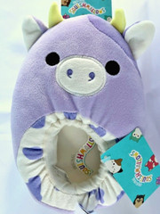 Squishmallows Purple Cow Slippers Easter Gift Bubba Easter Gift 11-12 to 6-7yrs.