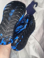 Rugged Shark Kids Size 1 Black/blue Multicolor Clog Water Shoe No Tags
