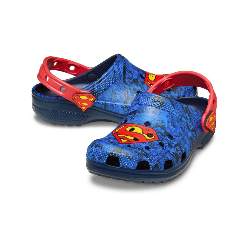 Crocs x DC Comics „Superman“ (Blue) Pre-School Kids Classic Clog Shoes 211132-90
