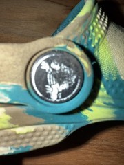 Crocs Kids Classic Marbled Clogs Marbled Teal Green Beige Shoes Size 7 Toddler