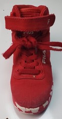 FILA Little Kid’s Red & White High Top Lace Up Sneakers Size US 11.5