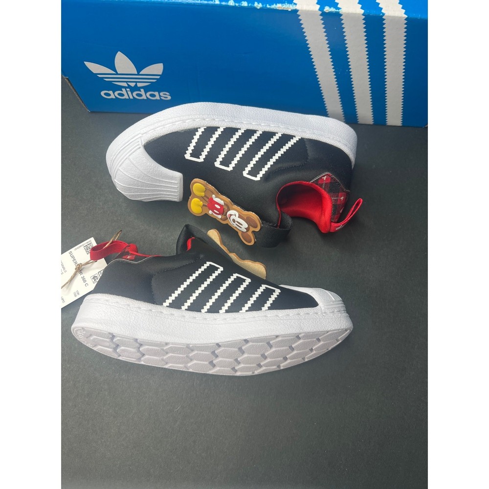 Adidas Superstar 360 Disney Mickey Mouse Slip On Shoes Black Toddler Size 12K