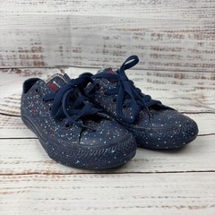 Converse Paint Splatter Youth Sz 12 Chuck Taylor Sneaker Low Top Blue Red Kids