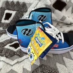 Heelys SpongeBob SquarePants High Top Lace-Up Wheeled Sneakers Blue/Black