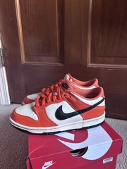 Nike Dunk Low GS Orange White Black Unisex Kids Sneaker Leather 6Y