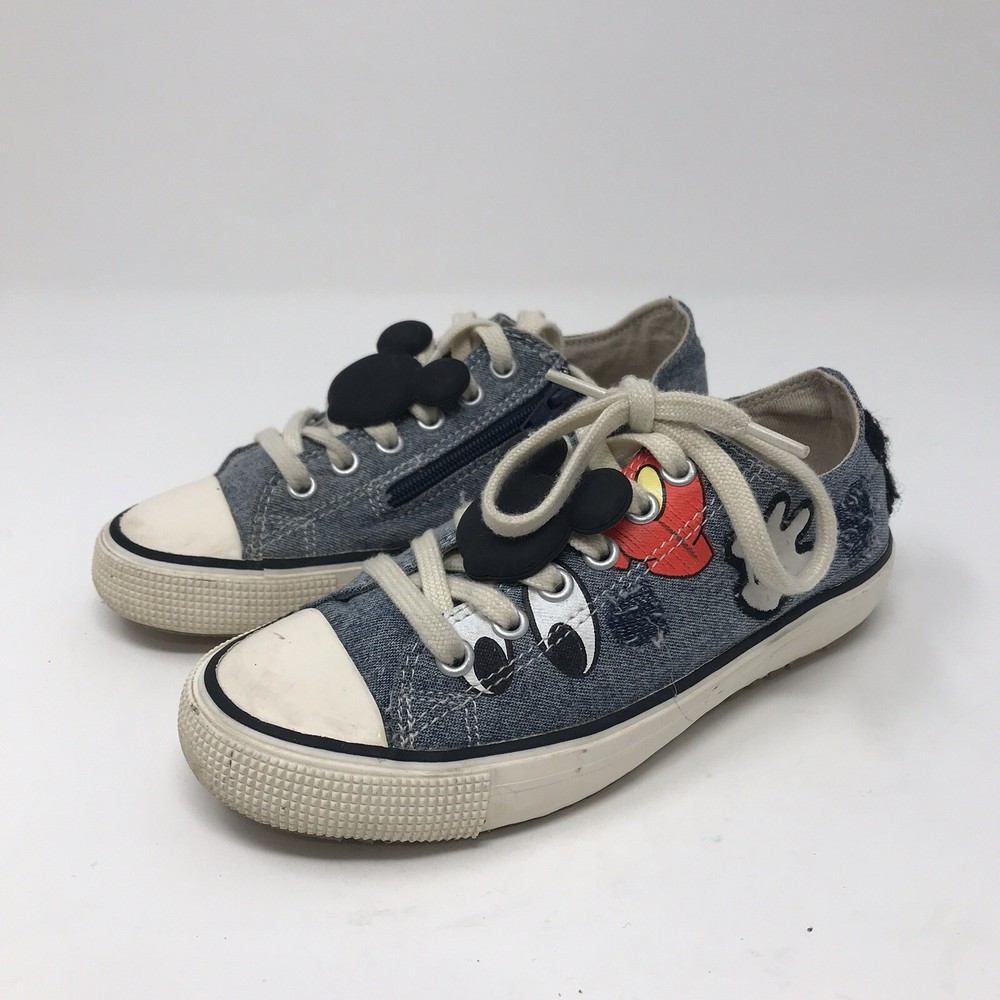 Zara Disney Sneakers Mickey Mouse Logo EUR 31 Blue Shoes Denim Kids Collab