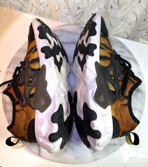 Nike React Presto Premium Tiger Print 3Y Shoes Magma Orange-White-Black CU8429