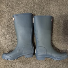 Hunter Rain Boots Kids Classic Original Tall – Size 2 Girl, 1 Boy Blue