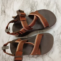 Chaco Kids Z1 EcoTread Sandals Brown Orange Straps Size 11