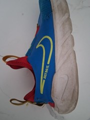 Nike Just Do It Kids Shoes Size 2Y Youth Sneakers Red White and Blue Color Used
