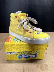 Nickelodeon Spongebob & Patrick Kids High Tops Shoes Fun Cartoon Youth Size 7
