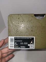 Nike Air Jordan 4 Retro Craft Medium Olive Pale Vanilla US 5Y Fb9928 200 With Bx