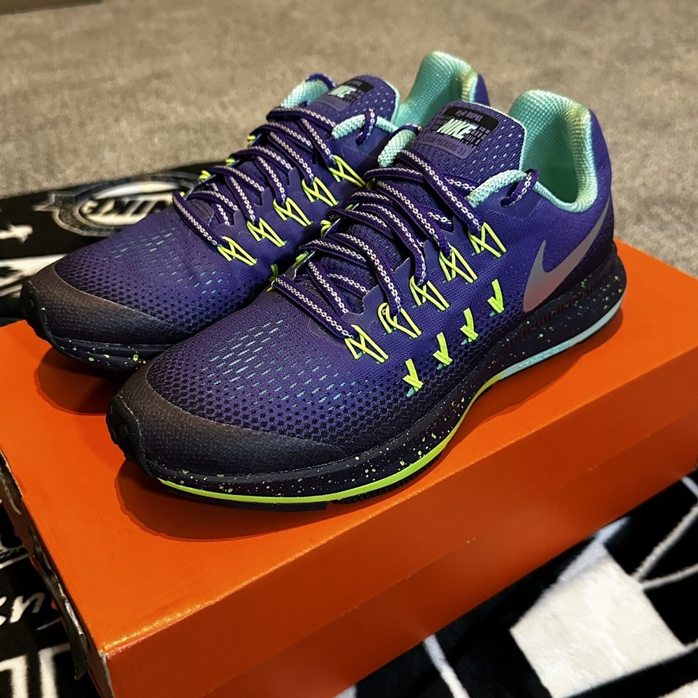 Size 5Y | Nike ZM Pegasus 33 Shield Dark Iris | Running Shoes