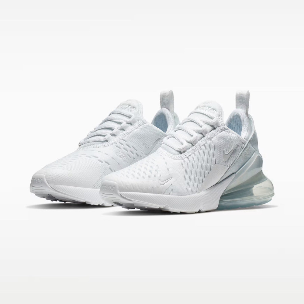 Nike Air Max 270 White/Pure Platinum Mesh Low Top Lace Up Sneaker DX0114-100