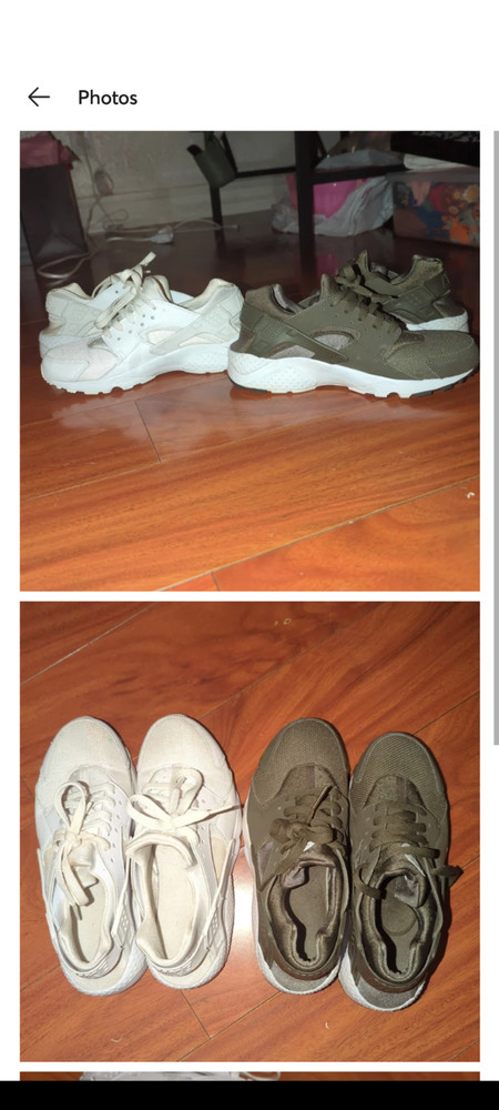 Size 6 (GS) – Nike Huarache Run Low White Pure Platinum