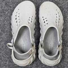 Crocs Echo Clog Atmosphere Gray Sculpted Sporty Sandals Junior’s Size 5 Straps