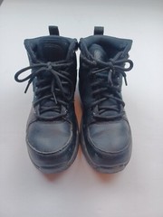 Nike Manoa Black Leather Boots Shoes AJ1280-001 US Size 5.5Y