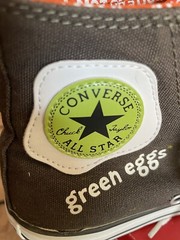 Converse Dr. Seuss green eggs & ham HTF EUC size 4 big kids/Compares to Womens 6