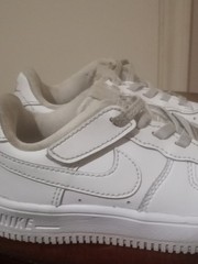 Nike Air Force Low Easyon ‚Triple White ‚Toddler Sneakers FN0237-111 Sz. 11C