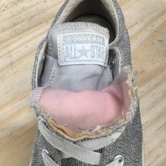 Converse Shoes Junior 4 Chuck Taylor All Star Double Tongue Sneaker Gray Lace Up