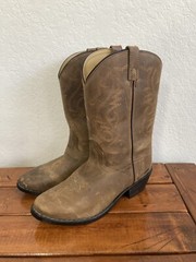Cody James Oiled Dust Brown Leather Western Boots Boy’s 6.5 D~Women’s 8 43034Y