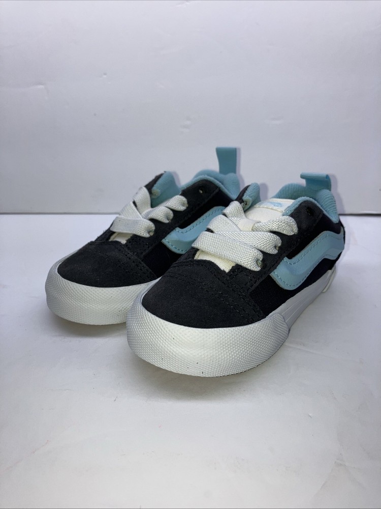 Vans Knu Skool Toddler Shoes Size 5 Blue/Light Blue Skate Lace Sneakers New