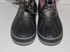 Dream Pairs KMONTE-1 Black Pink Waterproof Winter Snow Boots Youth Girls Size 3