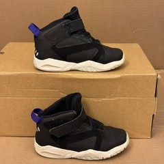 Jordan Max Aura 2 Kids Black/White Purple – Size 10C – Pre-Owned
