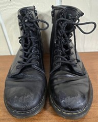 DR Martens Delaney AW004 Lace Up Zip Combat Boot Womens Sz 3