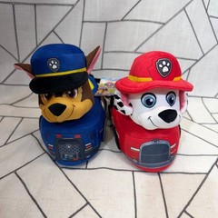 Paw Patrol Plush Character Slippers Size 11-12 Multi Chase Marshall New