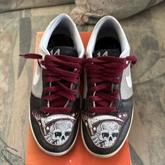 Nike Dunk Low Premium 318299-111 White Gray Youth Size 4.5Y Read Description