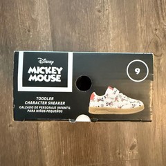 Disney Mickey Mouse Character Sneaker Toddler Size 9 Cream Gum Sole Theme Park