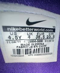 Size 4.5 – Nike LeBron 9 Summit Lake Hornets