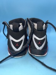 Jordan True Flight Black/Red/Gray Lifestyle Sneakers Size 2.5Y (343796-060)