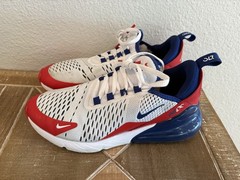 Size 6Y – Nike Air Max 270 Low Red Blue White Kids Youth Shoes USA Patriotic