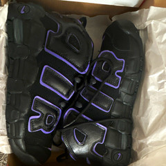 Nike Air More Uptempo (GS) Black Action Grape High Top Sneakers US 5.5Y