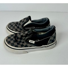 Vans Classic Slip-On Toddler 5.0 Black Pewter Checkerboard Skate Shoes