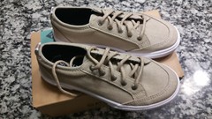New Sperry Top Sider Kids Deckfin Junior Sneaker Khaki Chambray 13.5M