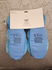 New Kids Easter Peeps Plush Bunny Blue Slippers, Size M 13-1
