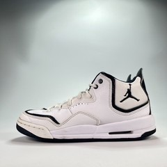 Jordan Courtside 23 White Black Lace Up Basketball Shoes AR1002-100 Youth Sz 5Y
