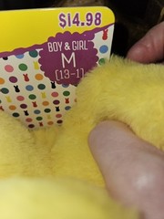 Peeps Marshmallow SLIPPERS Kids Easter Blue Plush Bunny PEEPS sz 13-1 NEW