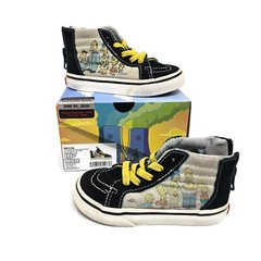 Vans x The Simpsons Sk8 Hi Family Portrait Shoes Toddler Size 6.5 High Top Black