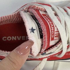 Converse All Star~Classic Low Top Red With Stars Youth Sz 12, EUC!