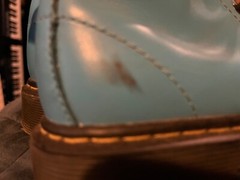 Junior Docs Doc Dr Martens 1460 Light Blue 8 eyelet Lace & Zip Boots Kids US 1