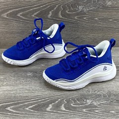 New Under Armour Stephen Curry Flow 8 Royal Blue/White 3023528-402 Kids Size 11