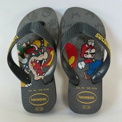 Havaianas‎ Kids Toddler 10C Nintendo Mario Bowser Flip Flops 25-26
