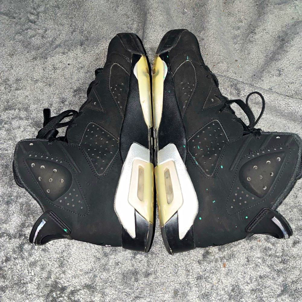 Jordan Air Jordan 6 Retro GS Black Leather High Top Sneaker US 11.5 DX2836-001