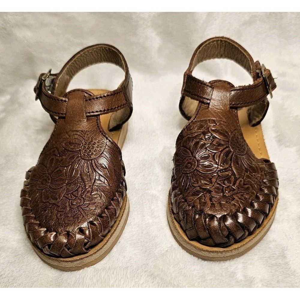 Mhandala Kids Huaraches Leather Sandals Kids Size US 11C / Mexico 17 Gently Used