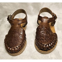 Mhandala Kids Huaraches Leather Sandals Kids Size US 11C / Mexico 17 Gently Used