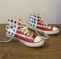 Converse all star high top American flag USA shoes kids 2 cl